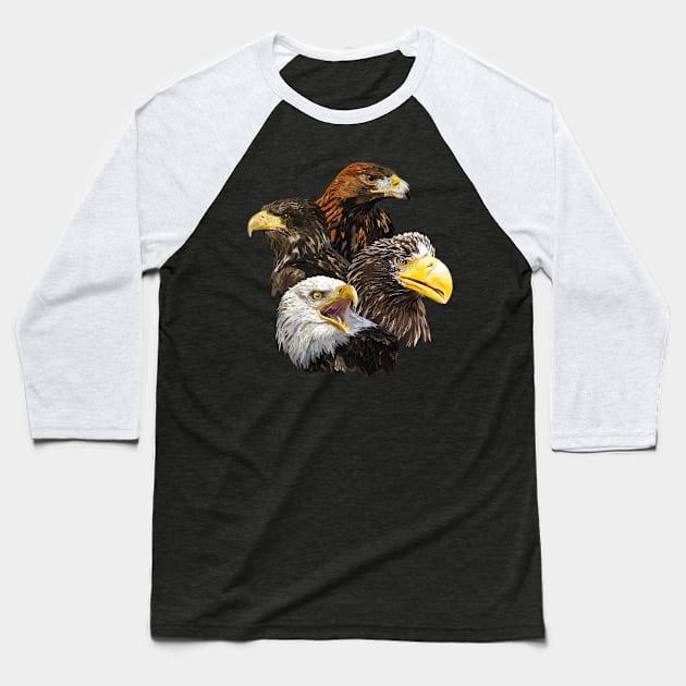 Birds of prey Baseball T-Shirt by obscurite